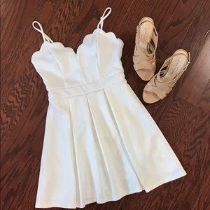 B Darlin Scallop Stretch Dress